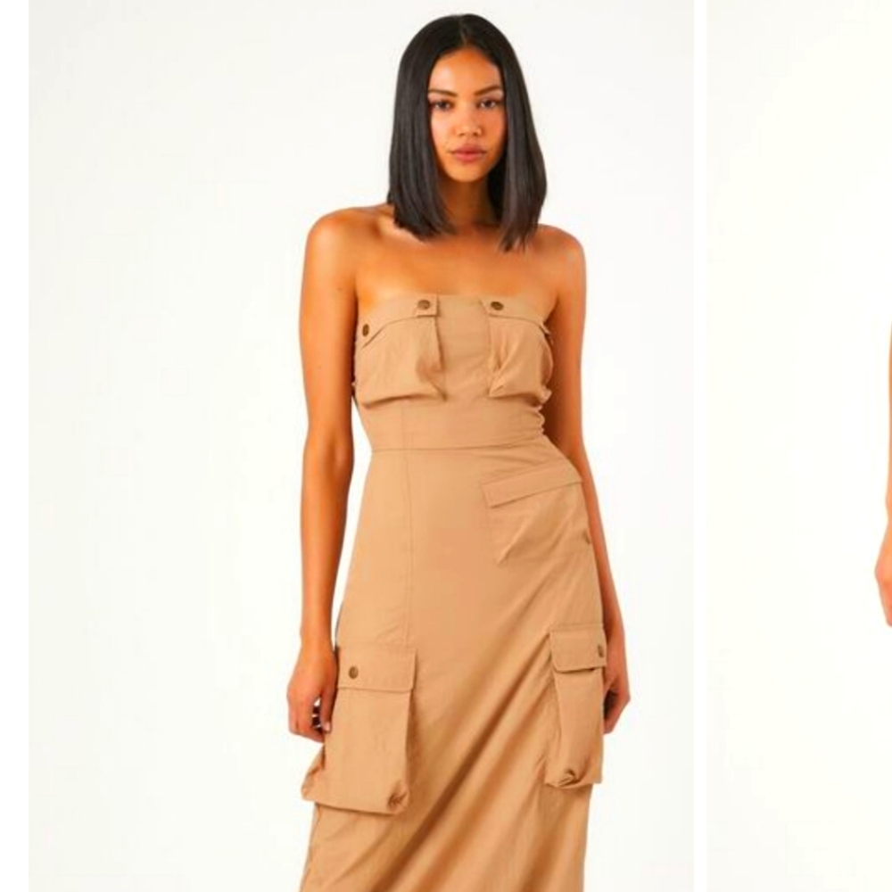 Cargo Tube Maxi Dress